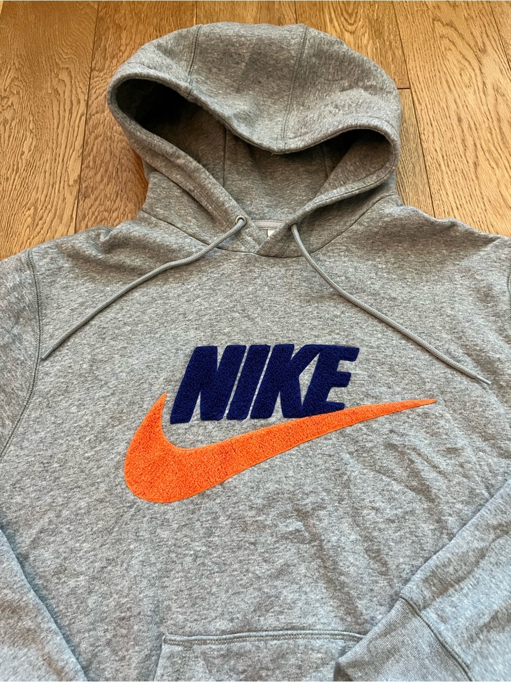 Mens Nike Gym Athletic Chenille Club Hoodie Hooded Sweatshirt Pullover L